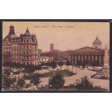 PLAZA DE MAYO Y CATEDRAL ANTIGUA TARJETA POSTAL